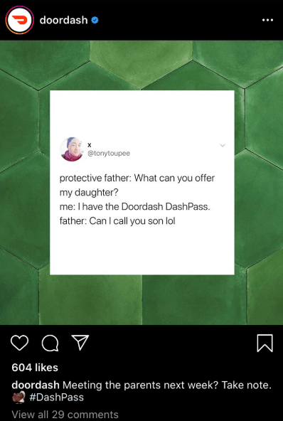 Doordash kurumsal kimlik sosyal medya tasarımı