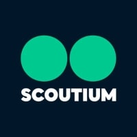 Scoutium isimli dijital scout platformu şirketinin logo çalışması örneği