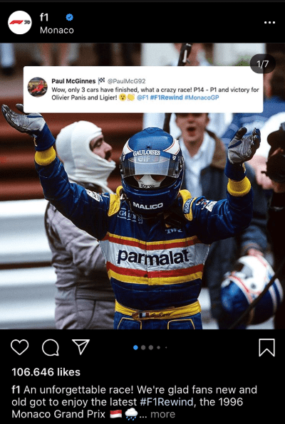 Formula 1 kurumsal kimlik sosyal medya tasarımı