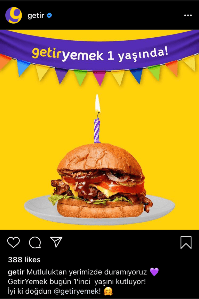 Getir kurumsal kimlik sosyal medya tasarımı