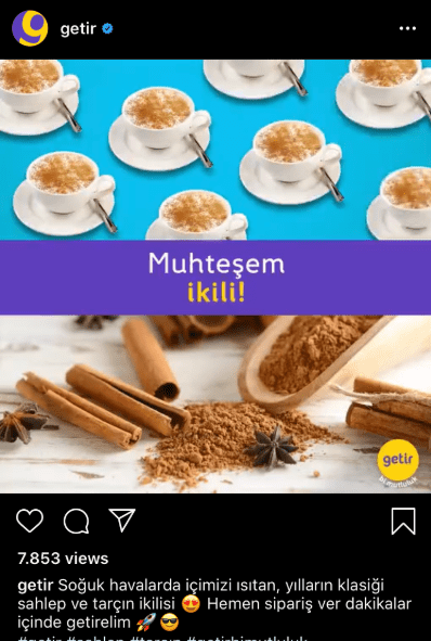 Getir kurumsal kimlik sosyal medya tasarımı