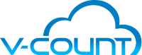 V-Count isimli kamera güvenlik şirketinin logo çalışması örneği
