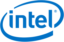 Intel isimli şirketin kurumsal kimlik logo tasarımı