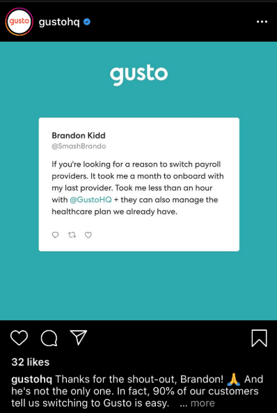 Gusto kurumsal kimlik sosyal medya tasarımı