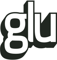 Glu isimli şirketinin logo çalışması örneği