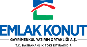 Emlak Konut isimli emlakçı şirketinin logo tasarım çalışması örneği