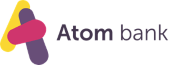 Atom Bank isimli şirketin kurumsal kimlik logo tasarımı