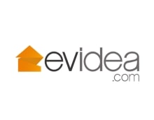 Evidea isimli şirketinin logo çalışması örneği